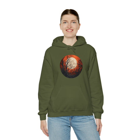 Halloween Harvest Moon - Graphic Hooded Sweatshirt
